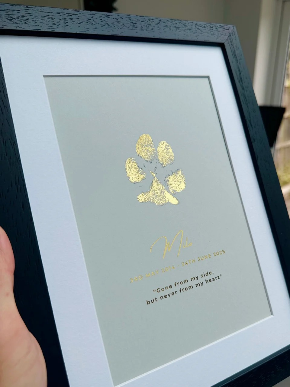 Foiled Pet Paw Print Artwork, Kit Included